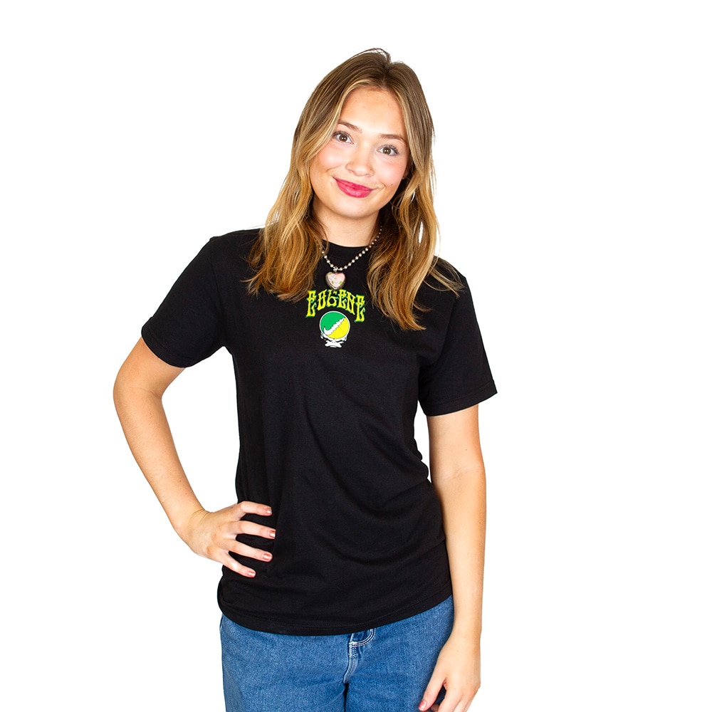 Classic Oregon O, Nike, Black, Crew Neck, Cotton, Men, Football, Class Trip, Grateful Dead, Oregon Mascot, Steal ur Face, T-Shirt, 1017601